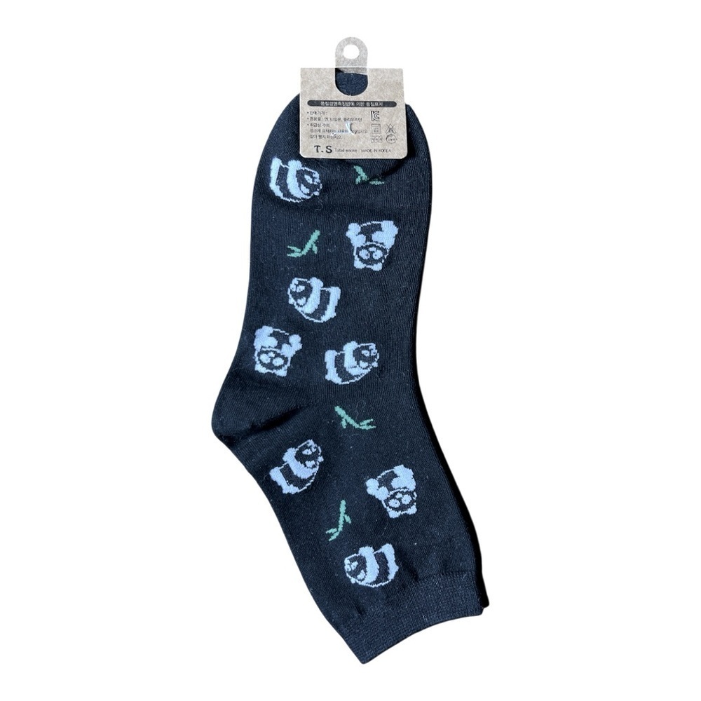 Panda Patterned Black Socks - Picture 4 of 4